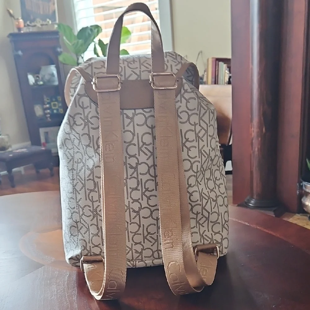 Calvin Klein Hudson Signature Monogram Multi Pocket Backpack